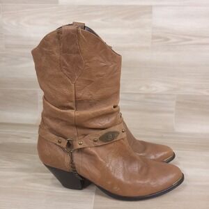 Laredo Western Boots Women Studded  Harness Embellishment  9.5 M Cowboy Cowgirl